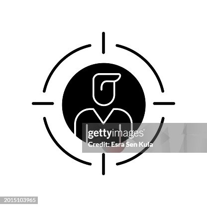 Target Audience solid icon design on a white background. This black flat icon suits infographics, web pages, mobile apps, UI, UX, and GUI designs. Target Audience solid icon design on a white background. This black flat icon suits infographics, web pages, mobile apps, UI, UX, and GUI designs.