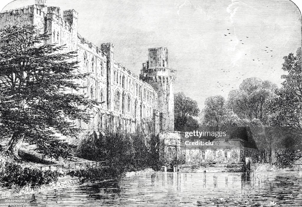 Warwick, town in the English county of Warwickshire, public garden