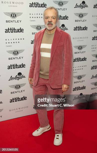 Graham Norton attends the 2024 "Attitude 101" at the Rosewood London on February 16, 2024 in London, England.