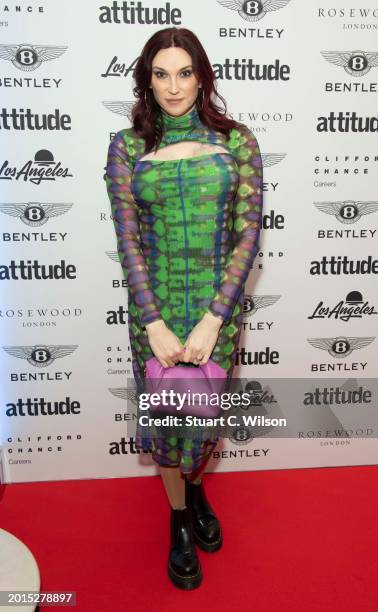 Juno Dawson attends the 2024 "Attitude 101" at the Rosewood London on February 16, 2024 in London, England.