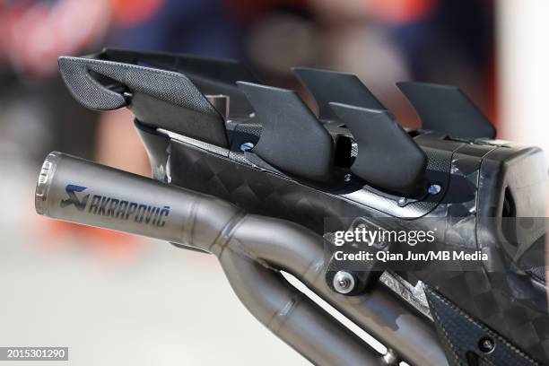 Aero detail on the Repsol Honda Team bike during the Qatar MotoGP Official Test at Losail Circuit on February 19, 2024 in Doha, Qatar.