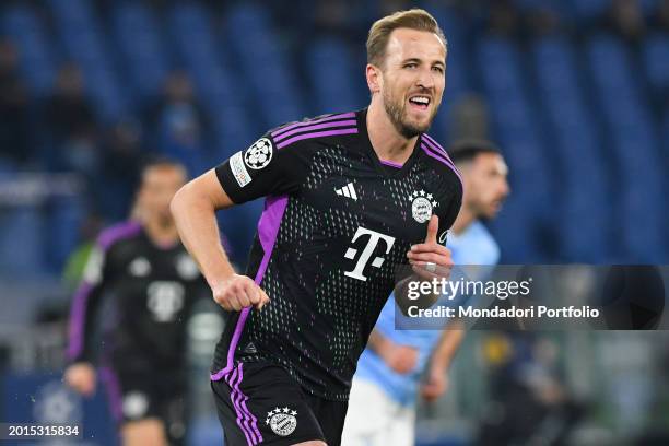 The Bayern Munich footballer Harry Kane during the first leg of the Champions League match Lazio-Bayern Munich at the Stadio Olimpico. Rome ,...