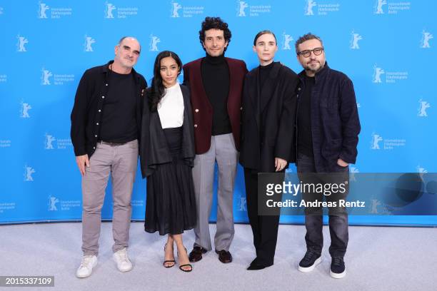 Ramiro Ruiz, Anna Diaz, Raúl Briones Carmona, Rooney Mara and Alonso Ruizpalacios pose at the "La Cocina" photocall during the 74th Berlinale...