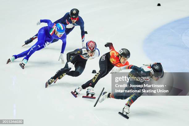 Ji Won Park of Korea competes in the Men's 1000m heats during the ISU World Cup Short Track at Hala Olivia on February 16, 2024 in Gdansk, Poland.