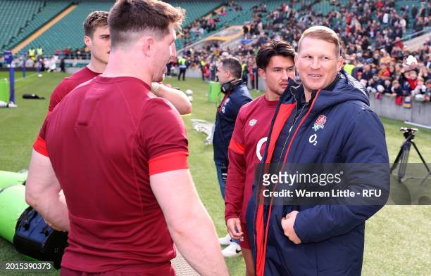 Dylan Hartley is pictured during an England rugby open training session at Twickenham Stadium on February 16, 2024 in London, England.