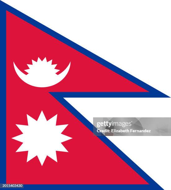 flag of nepal - nepal flag stock pictures, royalty-free photos & images