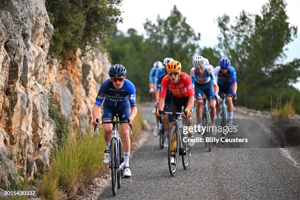 Lenny Martinez of France, David Gaudu of France and Team Groupama-FDJ, Romain Bardet of France and Team DSM-Firmenich PostNL, Tobias Halland...