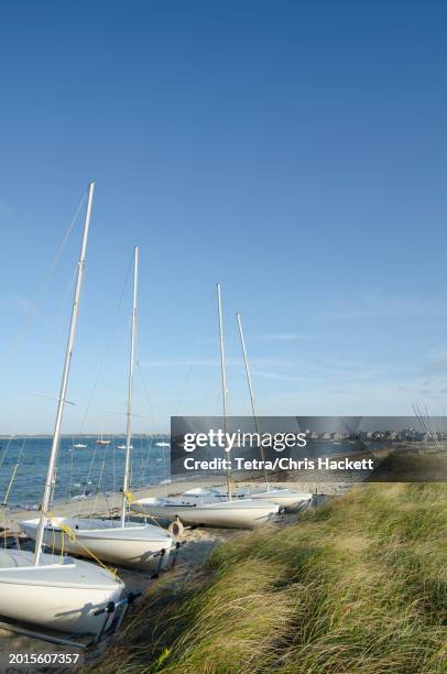 usa, ms, nantucket, sailboat at nantucket harbor - nantucket stock pictures, royalty-free photos & images