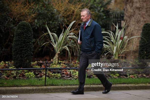 Parliamentary Secretary to the Treasury , Simon Hart attends a meeting of the Prime Minister's cabinet at No.10 Downing Street on February 19, 2024...