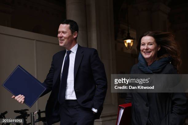Lord Chancellor and Secretary of State for Justice, Alex Chalk and Secretary of State for Education, Gillian Keegan attend a meeting of the Prime...