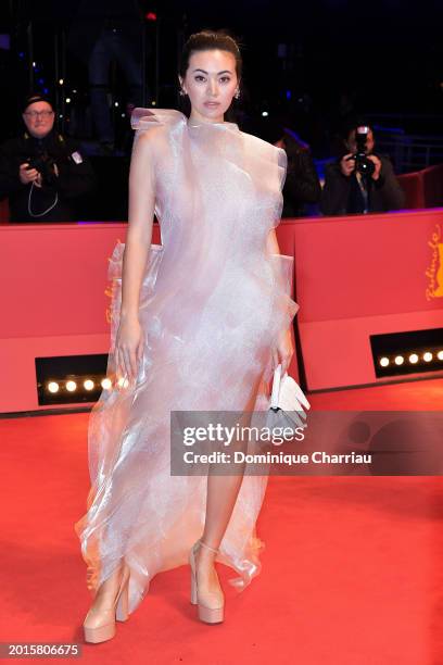 Jessica Henwick of the movie "Cuckoo" attends the "A Different Man" premiere during the 74th Berlinale International Film Festival Berlin at...
