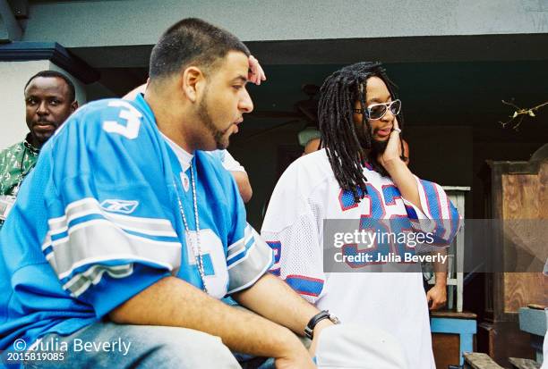 Khaled & rapper Lil Jon on the set of Lil Jon & The East Side Boyz' "Play No Games" video shoot in Miami, Florida on January 13, 2003.