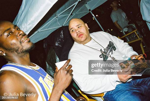 Rappers Trick Daddy & Fat Joe on the set of Lil Jon & The East Side Boyz' "Play No Games" video shoot in Miami, Florida on January 13, 2003.