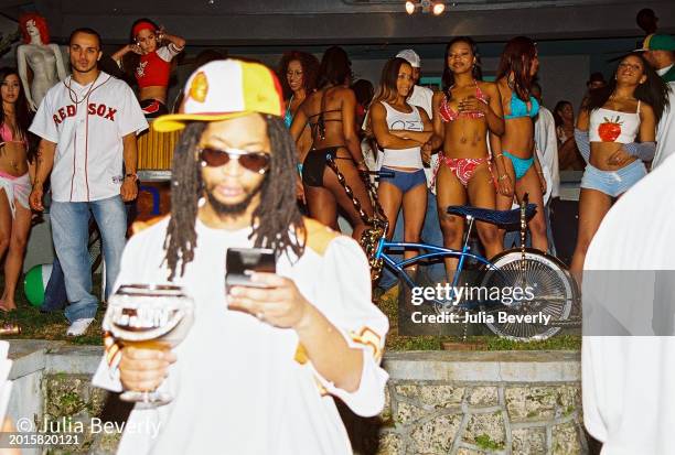 Rapper Lil Jon on the set of Lil Jon & The East Side Boyz' "Play No Games" video shoot in Miami, Florida on January 13, 2003.