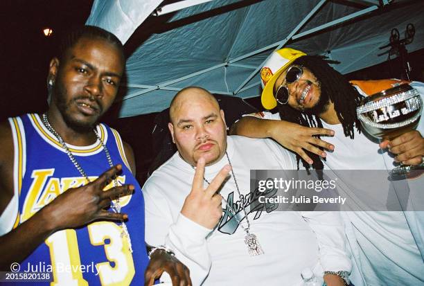 Rappers Trick Daddy, Fat Joe, & Lil Jon on the set of Lil Jon & The East Side Boyz' "Play No Games" video shoot in Miami, Florida on January 13, 2003.