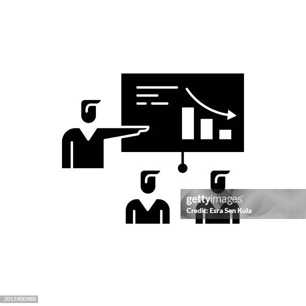 presentation solid icon design on a white background. this black flat icon suits infographics, web pages, mobile apps, ui, ux, and gui designs. - office solid icons stock illustrations