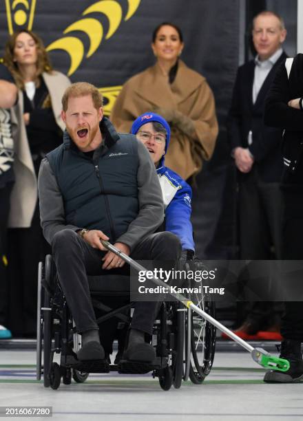 Prince Harry, Duke of Sussex and Meghan, Duchess of Sussex attend the Invictus Games One Year To Go Winter Training Camp at Hillcrest Community...