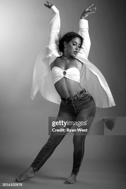 Actor Cinthya Carmona is photographed for Session magazine on September 8, 2023 in Los Angeles, California. PUBLISHED IMAGE.