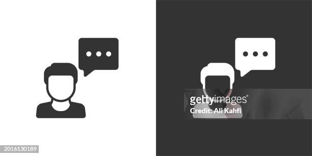 speaking icon. solid icon that can be applied anywhere, simple, pixel perfect and modern style - community icon solid stock illustrations
