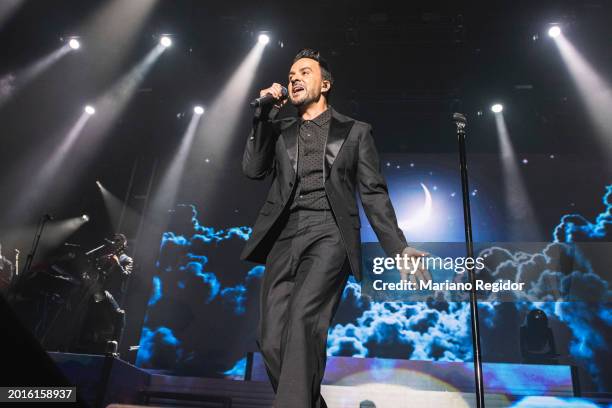Puerto Rican singer-songwriter Luis Fonsi performs on stage at WiZink Center on February 16, 2024 in Madrid, Spain.