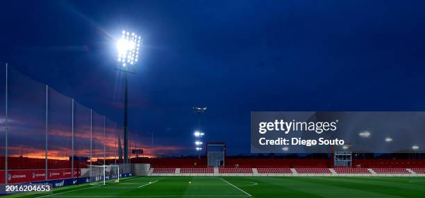 General view prior the game Liga F match between Atletico de Madrid and Real Madrid at Wanda Sport Centre on February 14, 2024 in Madrid, Spain.