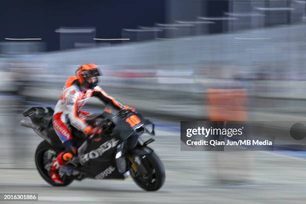 Luca Marini of Italy and Repsol Honda Team during the Qatar MotoGP Official Test at Losail Circuit on February 19, 2024 in Doha, Qatar.