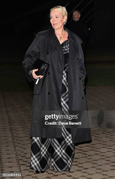 Olivia Colman attends the Burberry Winter 2024 show during London Fashion Week on February 19, 2024 in London, England.