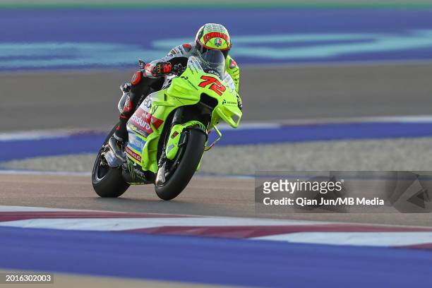 Marco Bezzecchi of Italy and Pertamina Enduro VR46 Racing Team during the Qatar MotoGP Official Test at Losail Circuit on February 19, 2024 in Doha,...