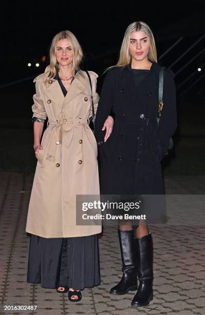 Donna Air and Freya Aspinall attend the Burberry Winter 2024 show during London Fashion Week on February 19, 2024 in London, England.