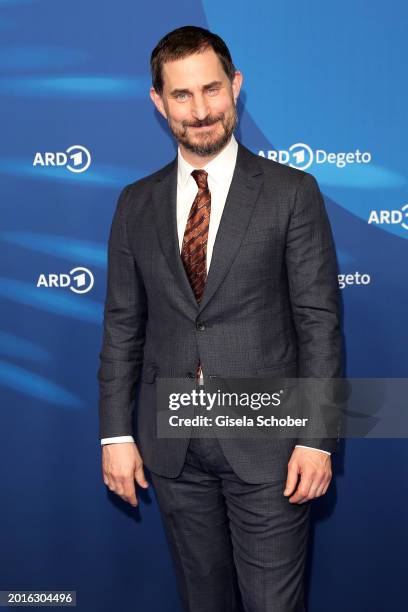 Clemens Schick attend the ARD Blue Hour during the 74th Berlinale International Film Festival Berlin at Hotel Telegraphenamt on February 16, 2024 in...