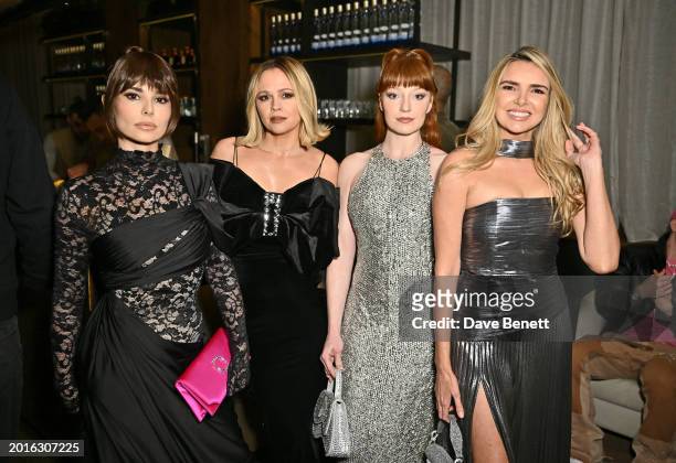 Cheryl, Kimberley Walsh, Nicola Roberts and Nadine Coyle of Girls Aloud attend the Perfect Magazine and AMI Paris LFW Party at Dovetale at 1 Hotel...