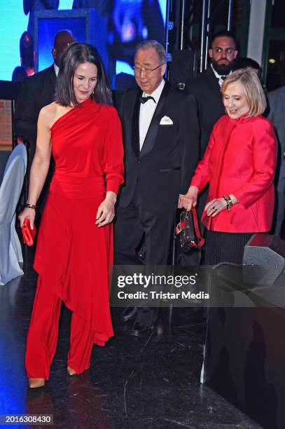 Ban Ki-moon, Hillary Clinton and Annalena Baerbock attend the Cinema For Peace Gala 2024 on the occasion of the 74th Berlinale International Film...