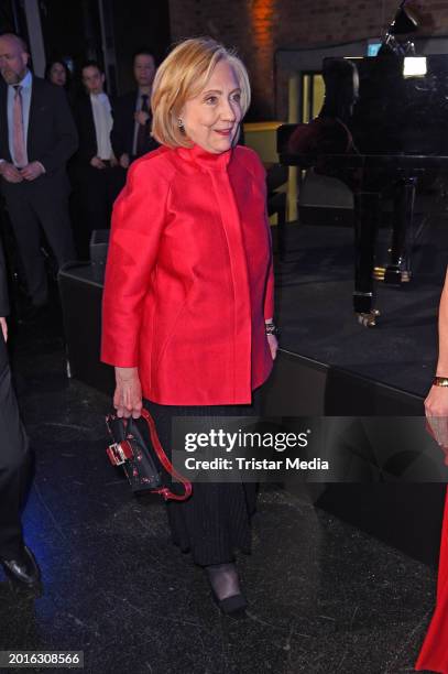 Hillary Clinton attends the Cinema For Peace Gala 2024 on the occasion of the 74th Berlinale International Film Festival Berlin at WECC - Westhafen...