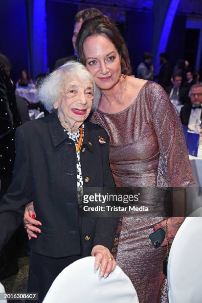 Margot Friedländer and Natalia Wörner attend the Cinema For Peace Gala 2024 on the occasion of the 74th Berlinale International Film Festival Berlin...