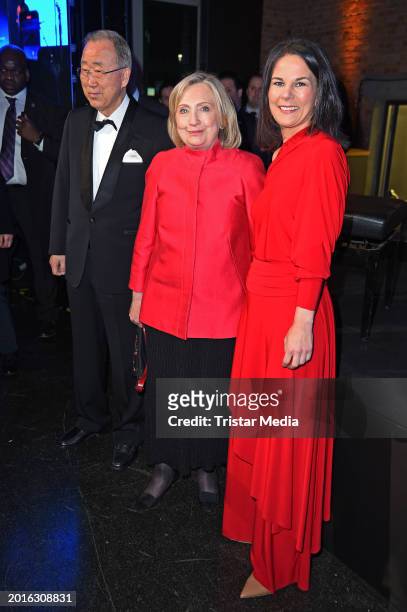 Ban Ki-moon, Hillary Clinton and Annalena Baerbock attend the Cinema For Peace Gala 2024 on the occasion of the 74th Berlinale International Film...