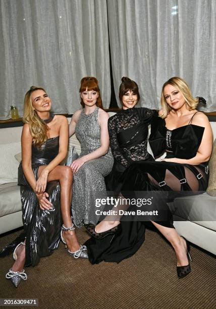 Nadine Coyle, Nicola Roberts, Cheryl and Kimberley Walsh of Girls Aloud attend the Perfect Magazine and AMI Paris LFW Party at Dovetale at 1 Hotel...