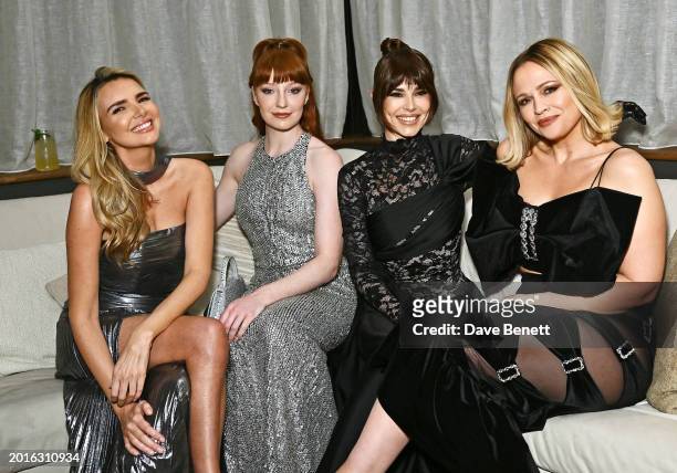 Nadine Coyle, Nicola Roberts, Cheryl and Kimberley Walsh of Girls Aloud attend the Perfect Magazine and AMI Paris LFW Party at Dovetale at 1 Hotel...