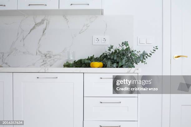 modern white kitchen - cristinairanzo stock pictures, royalty-free photos & images