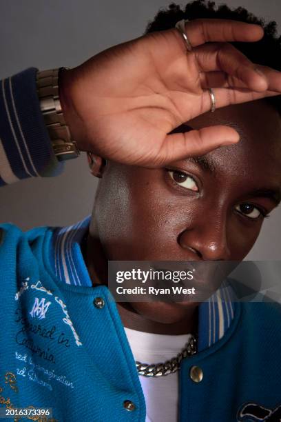 Actor Olly Sholotan is photographed for Session magazine on February 13, 2023 in Los Angeles, California. PUBLISHED IMAGE.