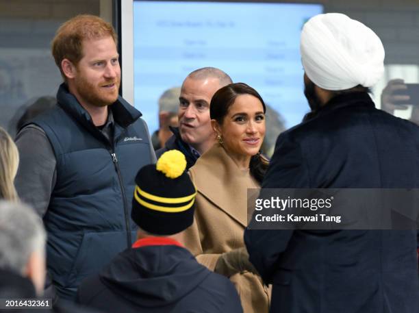 Prince Harry, Duke of Sussex and Meghan, Duchess of Sussex attend the Invictus Games One Year To Go Winter Training Camp at Hillcrest Community...