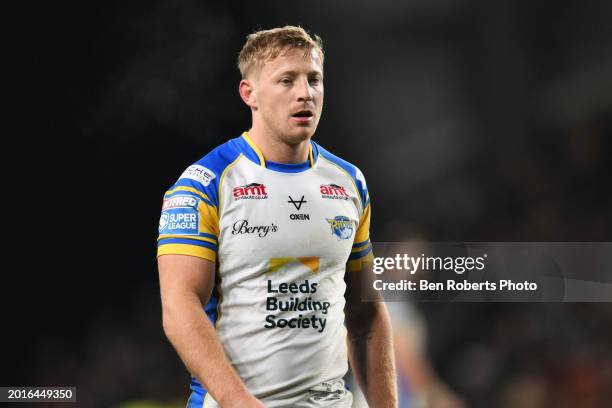 James McDonnell of Leeds Rhinos during the Betfred Super League match between Leeds Rhinos and Salford Red Devils at Headingley Stadium on February...