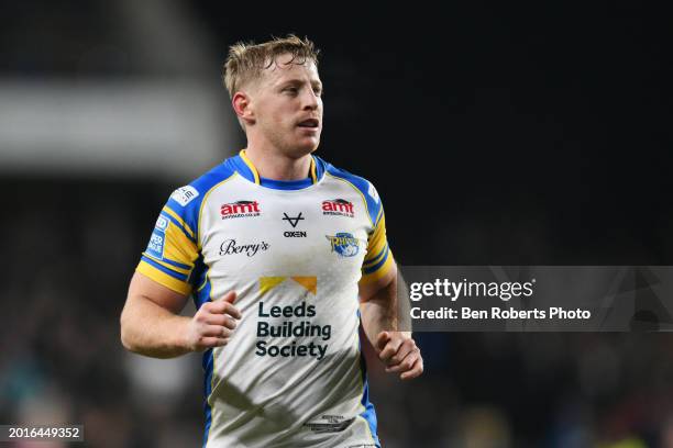 James McDonnell of Leeds Rhinos during the Betfred Super League match between Leeds Rhinos and Salford Red Devils at Headingley Stadium on February...