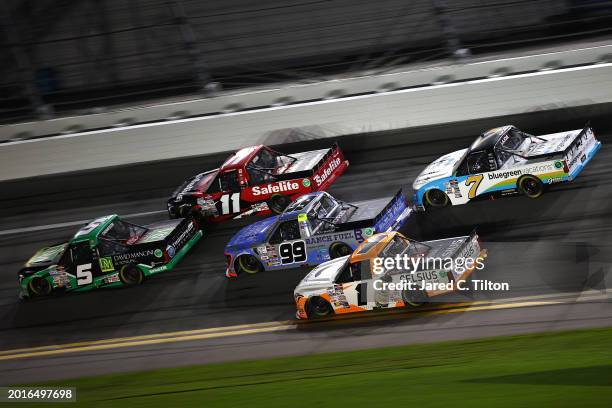 Dean Thompson, driver of the David Mancini & Sons Toyota, Corey Heim, driver of the Safelite Toyota, Ben Rhodes, driver of the Ranch Fuel Energy...