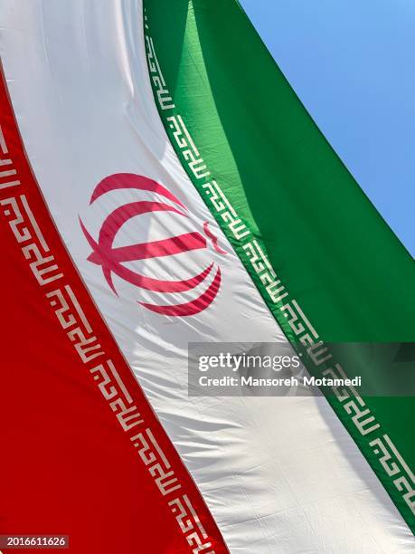 the flag of the islamic republic of iran - iranian flag stock pictures, royalty-free photos & images