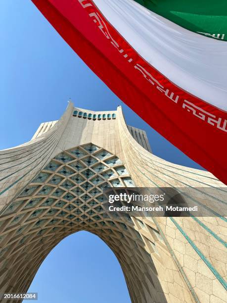 the flag of the islamic republic of iran - red revolution stock pictures, royalty-free photos & images