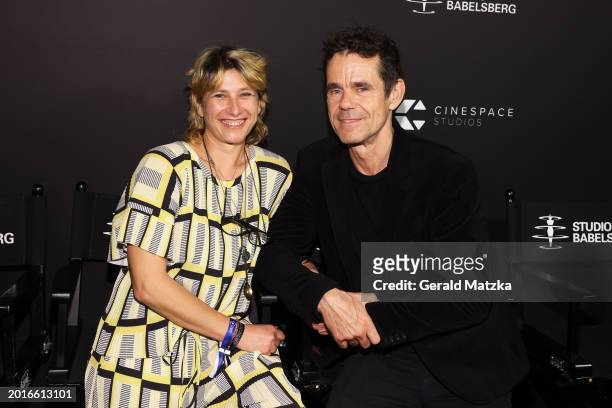 Tom Tykwer and Marie Steinmann attend the Cinespace x Studio Babelsberg Night celebrating the 74th Berlinale International Film Festival Berlin at...
