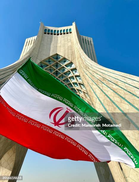 the flag of the islamic republic of iran - red revolution stock pictures, royalty-free photos & images