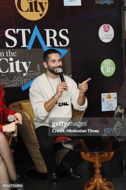 Bollywood actor Shahid Kapoor during an exclusive interview with HT City for the promotion of their upcoming movie "Teri Baaton Mein Aisa Uljha Jiya"...