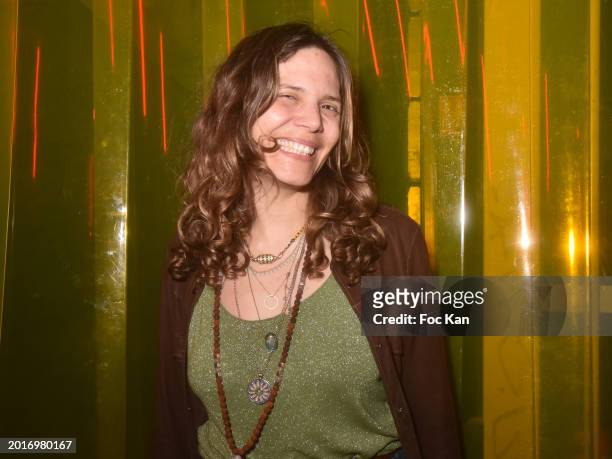 Singer Vanille Clerc attends the Carl Craig Mega Mix Party Hosted by ZEWEED Magazine At FTVTR on February 16, 2024 in Paris, France.