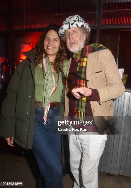 Vanille Clerc and Fabrice de Rohan Chabot attend the Carl Craig Mega Mix Party Hosted by ZEWEED Magazine At FTVTR on February 16, 2024 in Paris,...